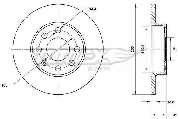 TOMEX BRAKES Jarrulevy TX 70-28